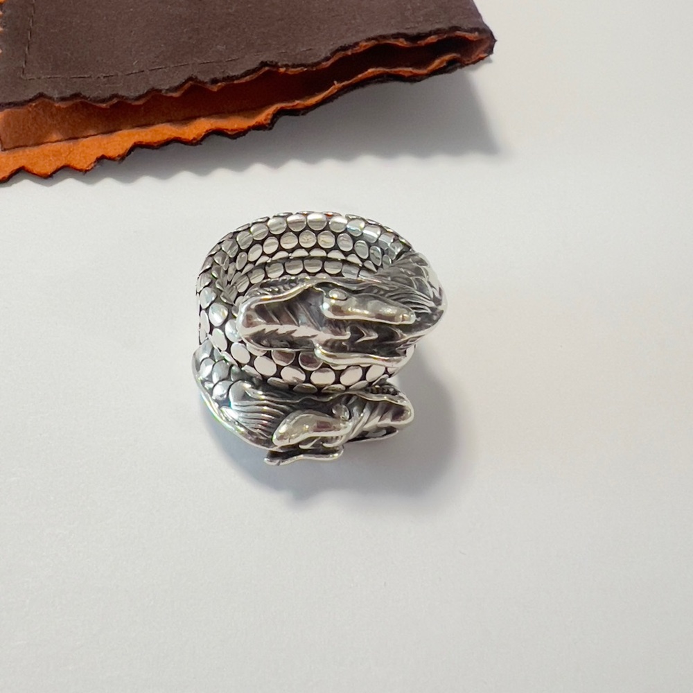 John Hardy Silver Snake Ring Size 6